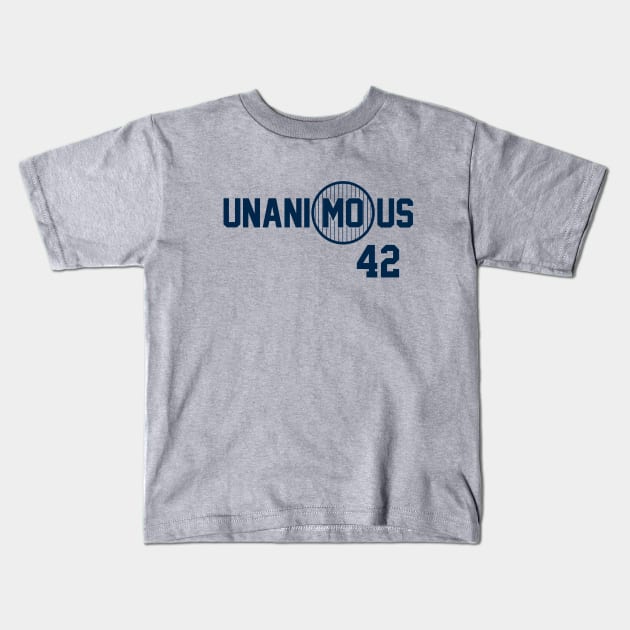 Unanimous 42, Mariano Rivera, New York Yankees Kids T-Shirt by FanSwagUnltd